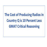 The Cost of Producing Radios in Country Q is 10 Percent Less GMAT Critical Reasoning